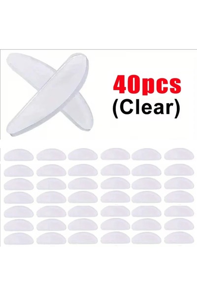 Choice6 40 قطعة من وسادات الأنف الشفافة غير القابلة للانزلاق للنظارات، وسادات...