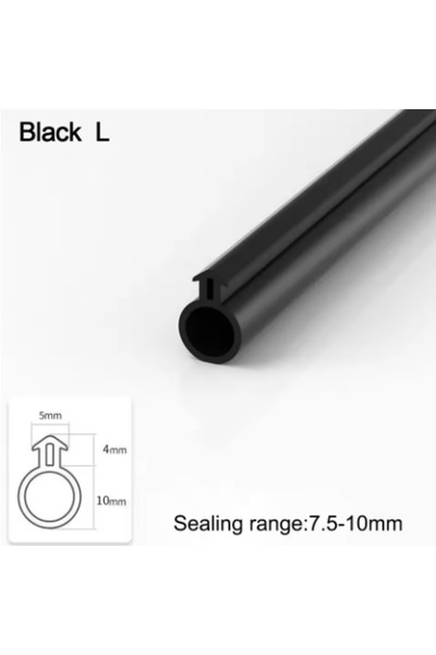 Choice11 5M 10mm Black 5/10M Plastic Steel Door Window Sealing Strip O-Shaped...