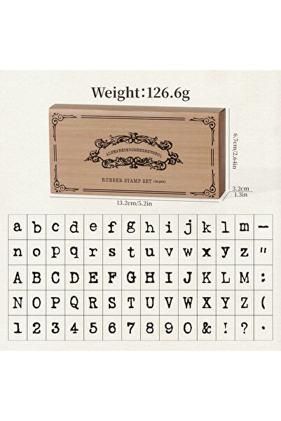 Choice3 a Journal GO 70pcs/set Wooden Rubber Alphabet Letter Number Stamp Set...