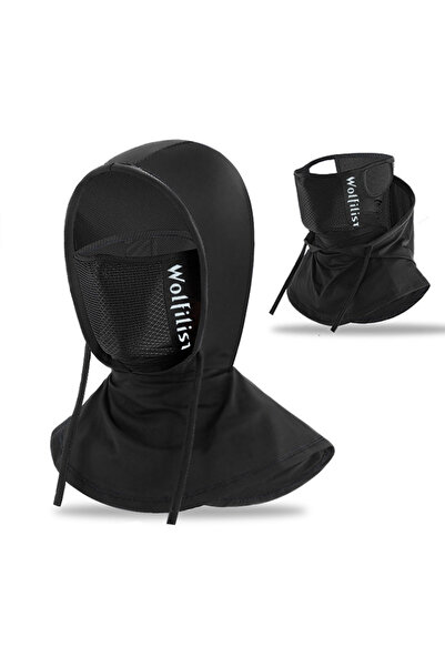Choice One Size black Dual-Use Full Face Sun Protection Mask Summer Ice Silk ...