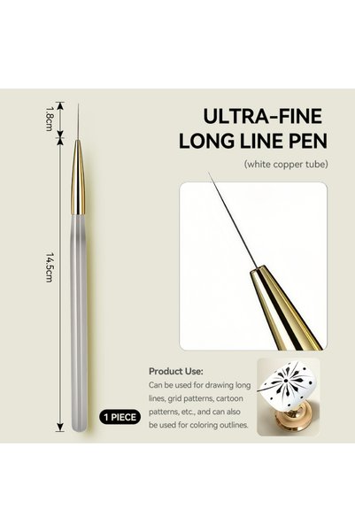 Choice 02 Professional Nail Art Brush Tip Painting Drawing Carving Dotting Pe...