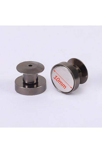 Choice5 Gun Black 10mm 5Pcs Brooch Pin Convert to Refrigerator Magnets Buckle...