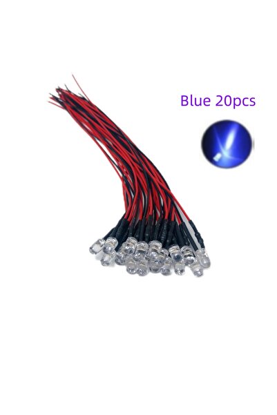 Choice5 5MM Blue 20pcs 20pcs 5mm Round led diode DC5V-12V Pre-Wired Water Cle...