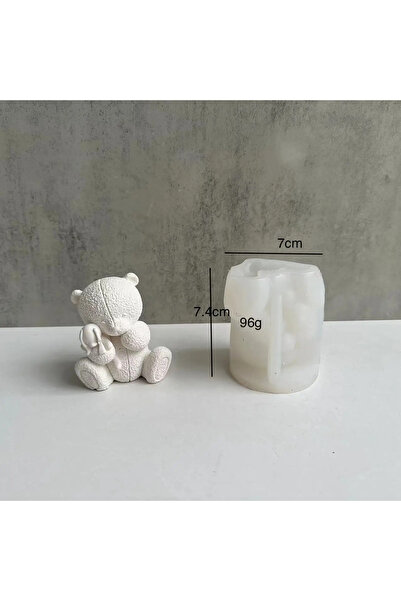 Choice A Woven Bear Candle Silicone Mold 3D Bear Aromatherapy Plaster Soap Cr...