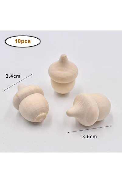 Choice 10pcs 10pcs/lot Unfinished Wooden Acorns, Blank Wood Acorns Craft Orna...