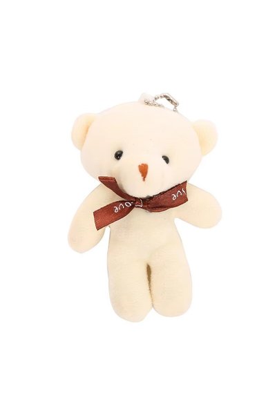 Choice4 11cm-30cm Beige 10pcs/pack 12cm Mini Bow Tie Teddy Bear Pendant Plush...