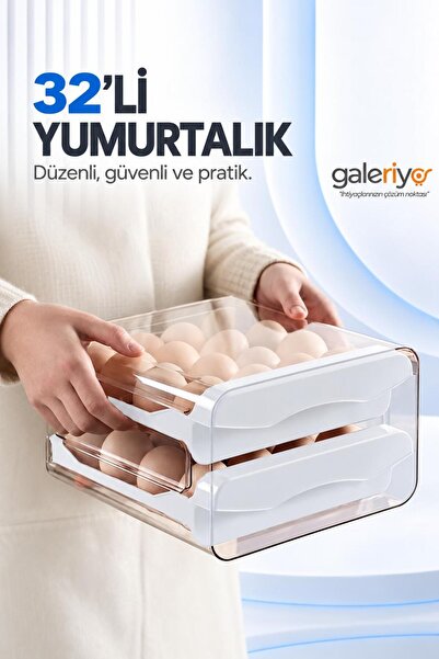 Galeriyo BLACKSTAR 32’li Çekmeceli Yumurta Organizeri (1 Adet)
