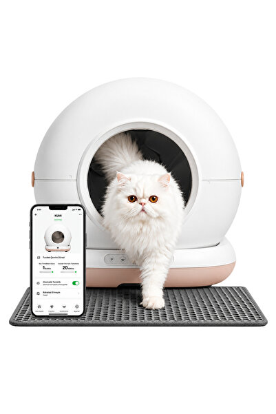 Haustier CB001 Akıllı Otomatik Kedi Tuvaleti, APP ile Kontrol, 75lt İç Hazne,...