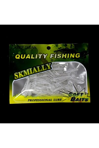 Choice F 50pcs Mini Soft Fishing Lures, T-tail Worm Lure, Silicone Artificial...