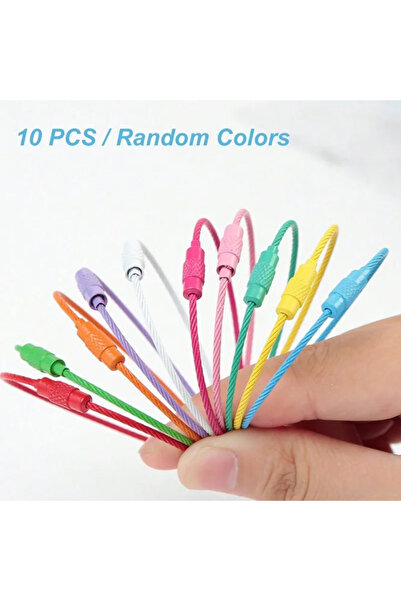 Choice1 BPA085-Ten colours 10-piece Stainless Steel Wire Travel Backpack Keyc...