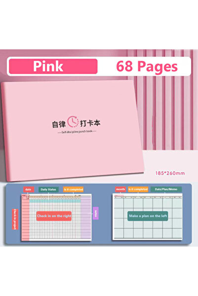 Choice Pink Self Discipline Check in Notebook Notebooks 30 Day Task Plan Note...