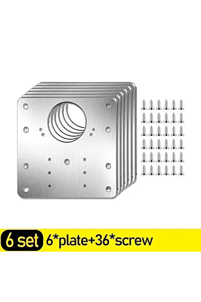 Choice A- 6sets Stainless Steel Cabinet Hinge Repair Plate Kit Door Hinge Mou...