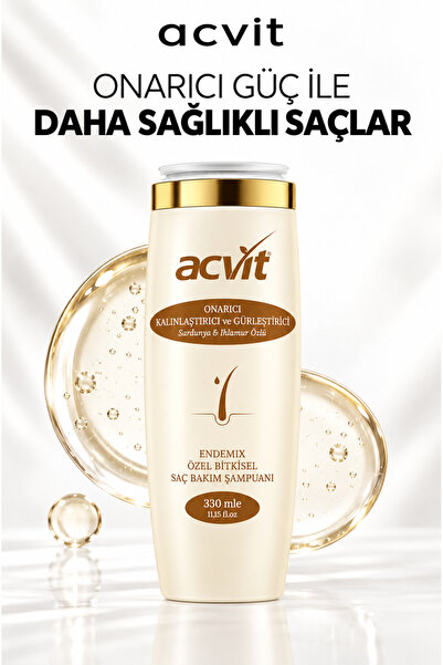Acvit Gürleştirici ve Kalınlaştırıcı Bitkisel Şampuan 330 ML | Sardunya & Ihl...