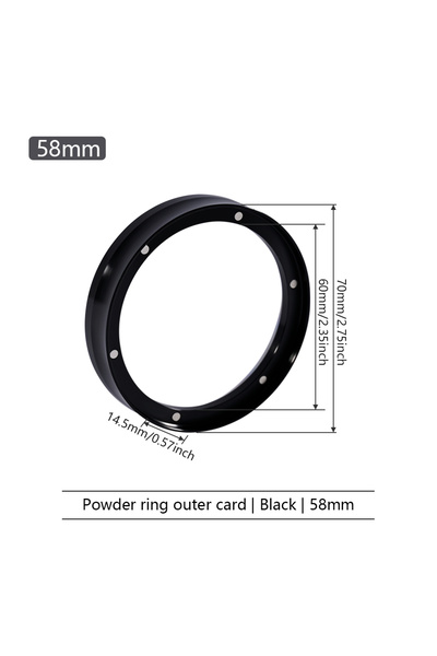 Choice4 58mm-Black 51/54/58mm Dosing Funnel with 6 Magnets, Espresso Coffee A...