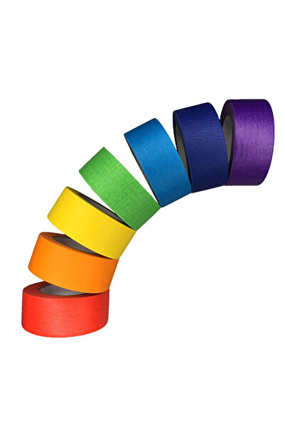 choice2 2.5cm 7 Rolls 7 Rolls Rainbow Colored Masking Tape Adhesive Painters ...
