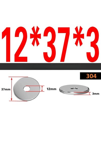 Choice3 DPD-M12-2Pcs A2-70 حلقات غسيل مسطحة كبيرة من الفولاذ المقاوم للصدأ 30...
