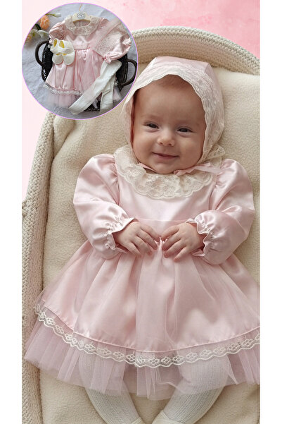 Pugi Baby Prenses Elbise 4 Lü Set Kız Bebek Pamuklu Astarlı Babyshower-Doğum ...
