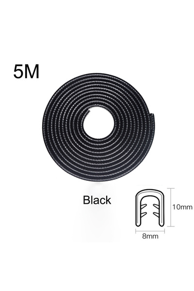 Choice9 Black 5M Car Door Edge Scratch Protector with Steel Disc Bumper Trim ...