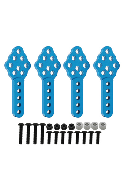 Choice 4pcs blue Aluminium Metal Shock Absorber Mount Adjust Height Angle Sta...