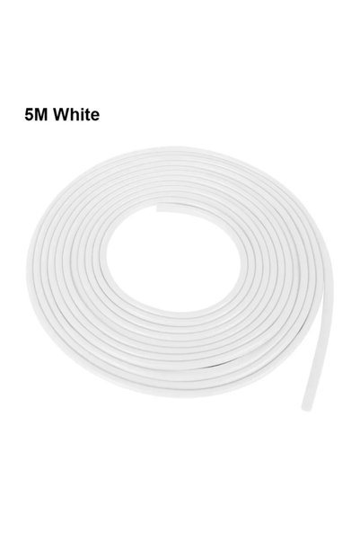 Choice1 5M White 5M Rubber Car Door Protector Anti Collision Strip U Type Uni...