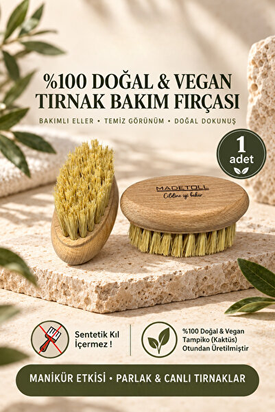 Madetoll %100 Doğal & Vegan Manikür-Tırnak Bakım Fırçası
