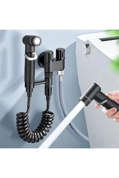 choice2 Black Homefish High Pressure Handheld Toilet Bidet Sprayer Dual Mode ...