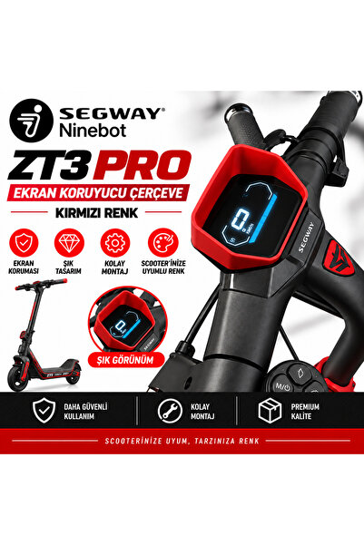mi dünyası Segway ZT3 Pro Ekran Koruyucu Çerçeve Kırmızı | Display Koruma Apa...