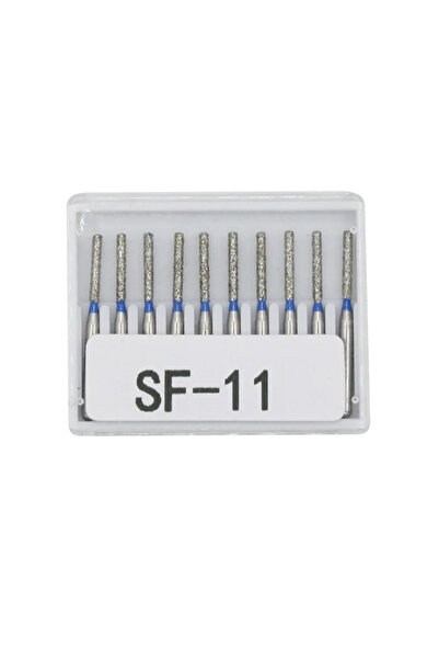 Choice مجموعة رؤوس حفر ماسية للأسنان SF-11، 10 قطع/مجموعة، قطر FG، مقبض عالي ...