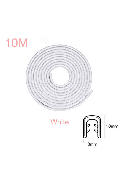 Choice White 10M Car Door Edge Scratch Protector with Steel Disc Bumper Trim ...