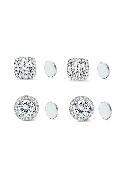Choice Sliver Color Set ZAKOL New 1 Pair Buling Cubic Zirconia Stainless Stee...