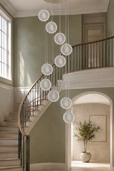 best power ثريا حديثة للسلالم مزودة بإضاءة LED 6169-10