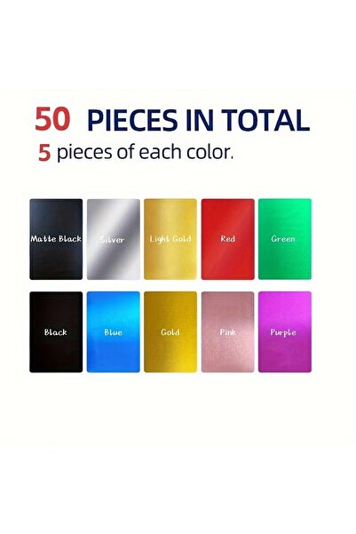 Choice Aluminium Alloy 8.5x5.4cm Mixed Color 50Pcs/Set Portable Metal Busines...