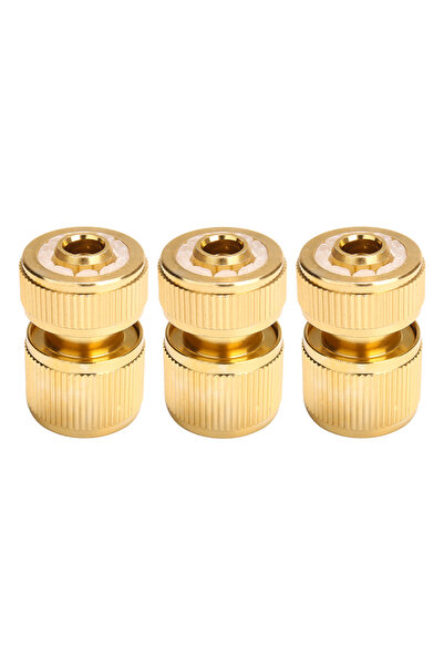 Choice1 3pcs Brass-Coated Hose Adapter, 1/2" Quick Connect Swivel Connector G...