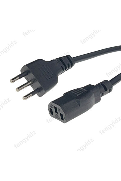 Choice Italy Power Cable Italian 3 Pin Plug to IEC C13 AC Power Extension Cor...