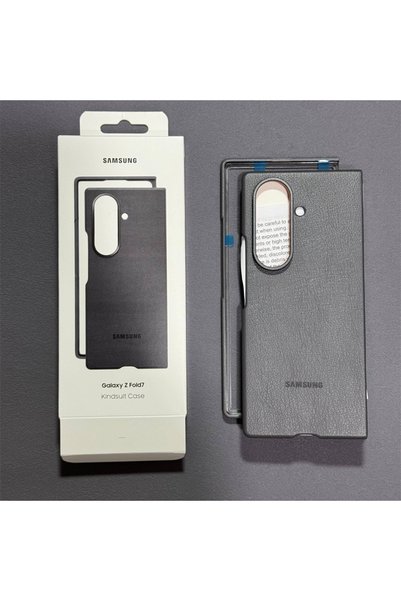 Choice6 SAMSUNG For Z Fold 7 Gray Original Leather Case For Samsung Z Fold 7 ...