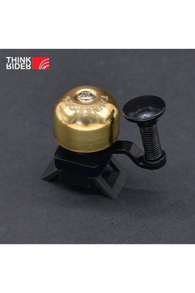 Choice جرس دراجة كلاسيكي كلاسيكي من ThinkRider باللونين الأسود والذهبي بصوت ع...