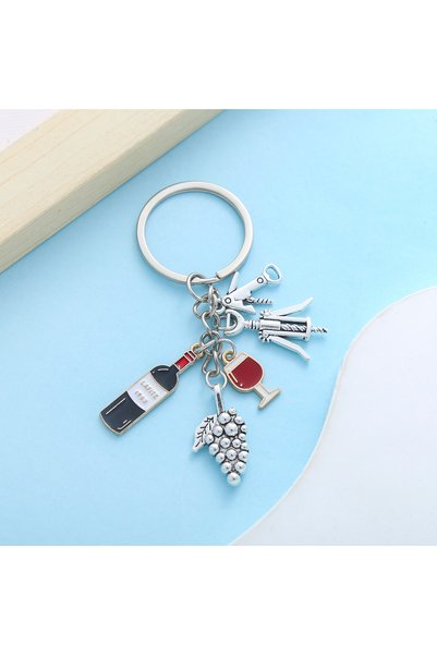 Choice ER730 1pc Fashionable Charms Unique Red Wine Cup Series Keychain Purse...