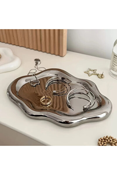 Choice ZSP-Silver-1PCS Plastic Trays, Photo Props, Jewelry Storage Plates, Di...