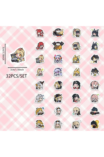 Choice 6X5.2X0.5CM DJ-521 32pcs Cartoon Zenless Zone Zero Sticker Favor Gift ...
