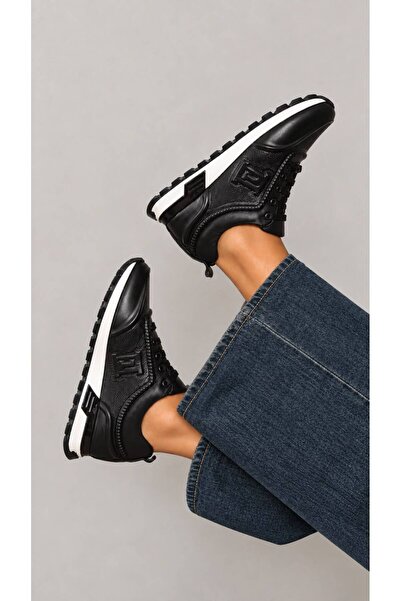 ESSO LA MİA Kadın Sneaker Bağcıklı Spor Ayakkabı hakiki deri