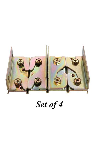 Choice 4Pcs 4Pcs Easy-Install Bed Rail Brackets - Bed Rail Fittings - Heavy D...