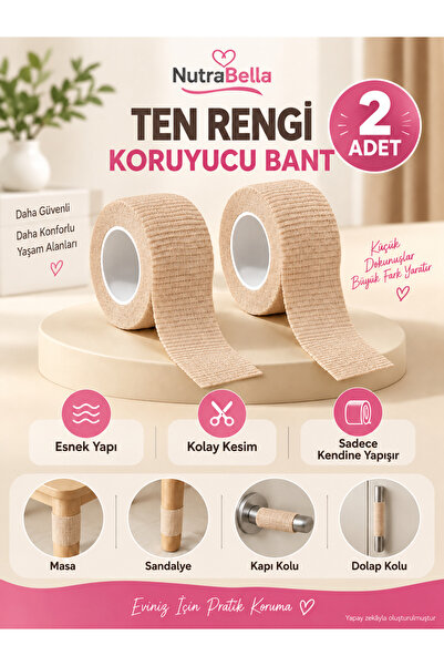 NutraBella Yapışkanlı Mobilya Masa Sandalye Parke Zemin Ayak Koruyucu Kapı Ko...