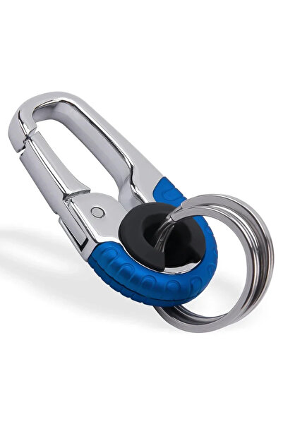 Choice5 blue Keychain Buckle for Men Stainless Steel Key Ring Key Chain Hook ...
