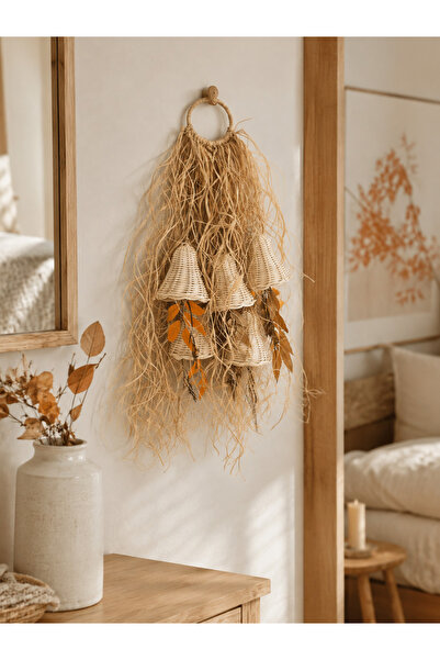 Maison Avf Autumn Decorative Bell Door Ornament with Autumn Orange Flower Detail