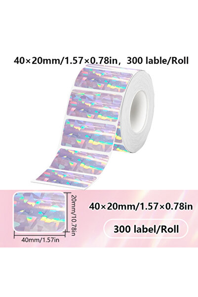 Choice18 fragment pink 1Roll 40x20MM Compatible Phomemo M110 M220 M200 Self-A...