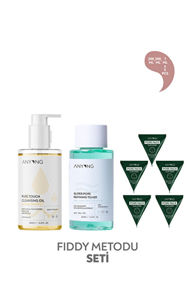 Anyong Fiddy Set - Akne ve Siyah Nokta Karşıtı Cilt Bakım Kiti