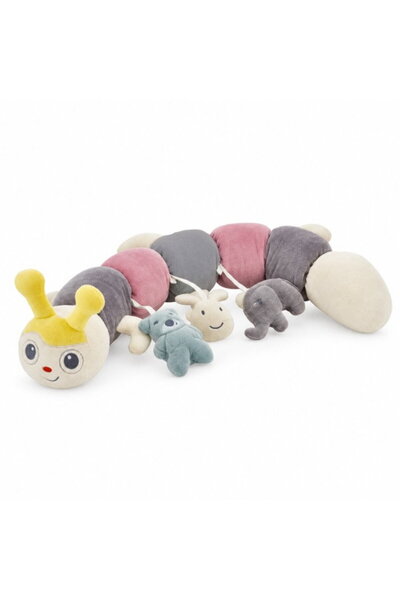 Babyjem Protectie laterala multifunctionala cu jucarii din plus BabyJem, Roz