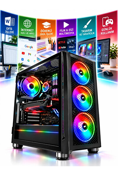 J-TECH V12 Intel Core i5-12400 16GB 256GB SSD Masaüstü Bilgisayar