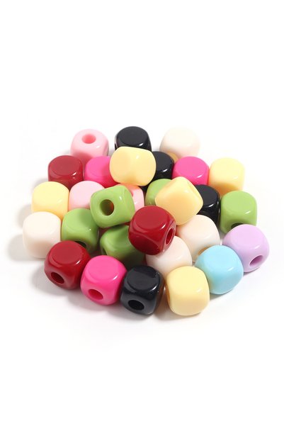 Choice30 S-random mix 30pcs 30/50pcs Acrylic Candy Color Beads Square Heart F...