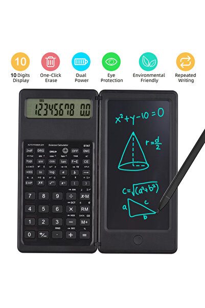 Choice Black Foldable Scientific Calculator 10-Digit Digital Large Display wi...